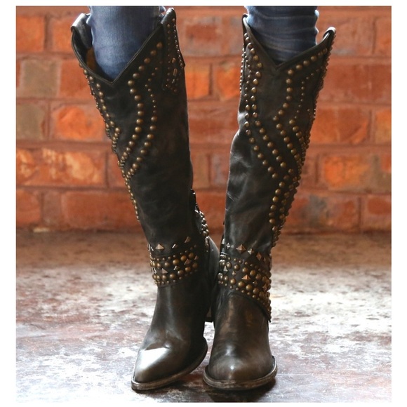 Like New Old Gringo Belinda 18” Boots in Black Size 5 - Picture 2 of 14